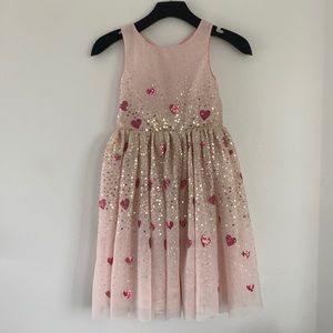 H&M big girl sequin heart dress